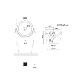Раковина накладная Scarabeo Bucket 8801