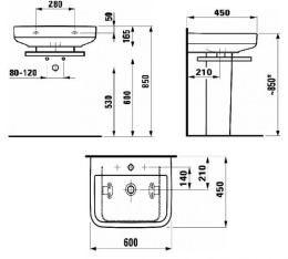 Раковины Раковина Laufen Form 8.1067.3.000.104.1, 60*45см