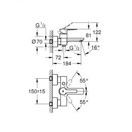 Смеситель для ванны Grohe Lineare New 33849001