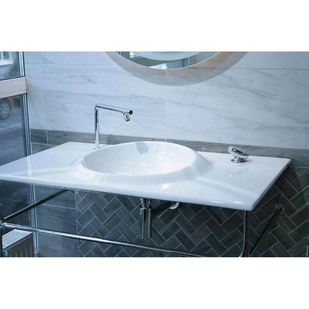 Раковина с консолью, зеркалом и смесителем Vitra Istanbul (4519B403-6142/61275/A42304)