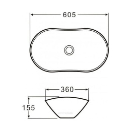 Накладная раковина BelBagno BB1404-H301