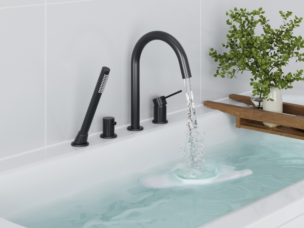 Фото Смеситель для ванны с душем, врезной Timo Saona 2320/03Y черный