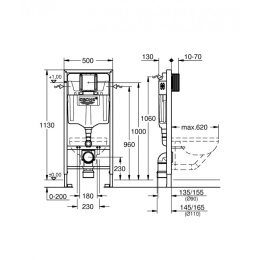 Grohe Rapid SL 38528001 Инсталляция для унитаза подвесного стандартная, прочее