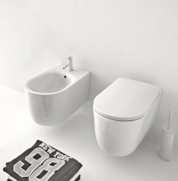 Унитаз подвесной Kerasan Nolita (531501) безободковый, белый глянцевый