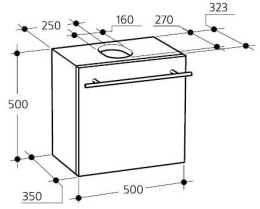 Шкаф - подстолье T0673CT Ideal Standard Small+