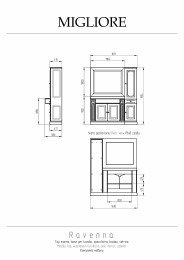 Migliore Ravenna 27080 Столешница д/базы DX пенал справа