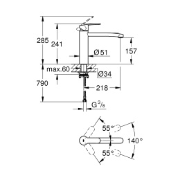 Grohe Eurostyle Cosmopolitan 31159002 Смеситель для кухни, стандартный