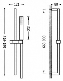 Душевой гарнитур Tres Slim (03433603) хром