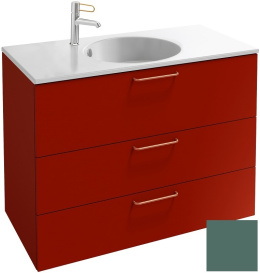 Фото Тумба под раковину Jacob Delafon Odeon Rive Gauche 90 см, EB2533-RX-G10, цвет эвкалипт глянцевый, ру