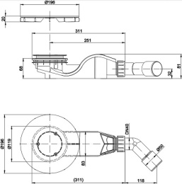 Фото Слив Bette Air 50, цвет-белый B525-000