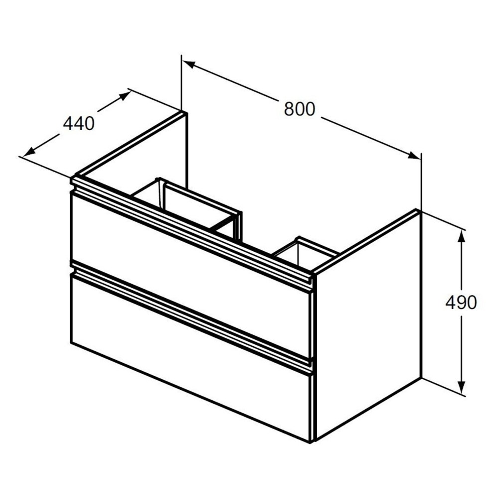 Подстолье для раковины T0051OV Ideal Standard Tesi (белый глянец)