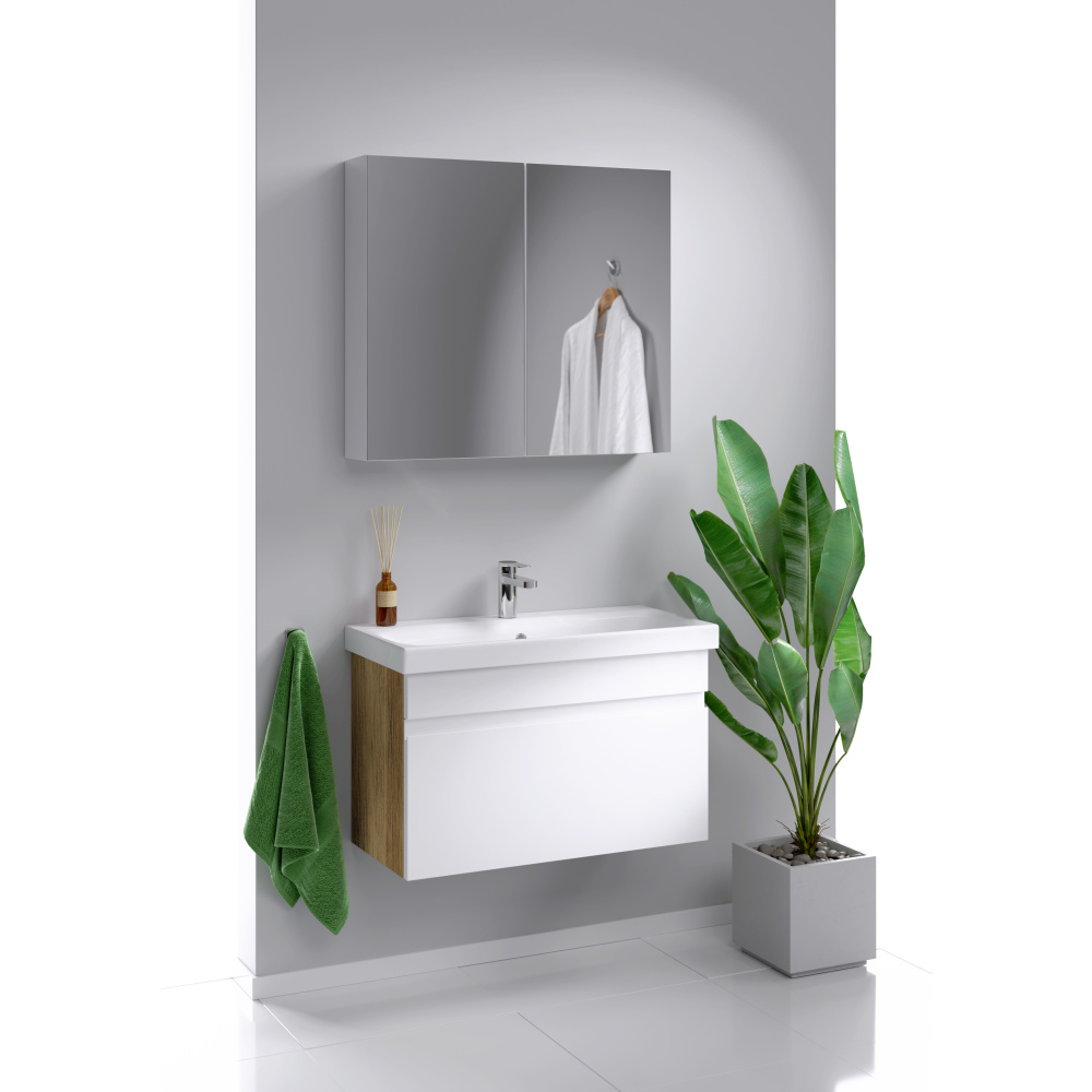AQWELLA Smart SRT0108DB Подвесная тумба под раковину 80 см
