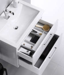 Тумба под раковину Aqwella Манчестер 60 MAN01062 подвесная Белый глянец