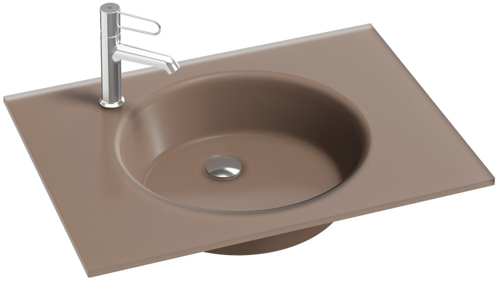 Стеклянная раковина Jacob Delafon Odeon Rive Gauche EB2561-DE3, 70 см, матовая бронза