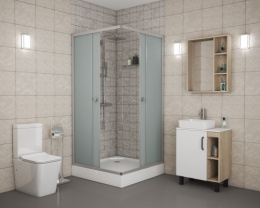 Душевой уголок Niagara Eco NG- 008-14Q (800х800х1950) низкий поддон