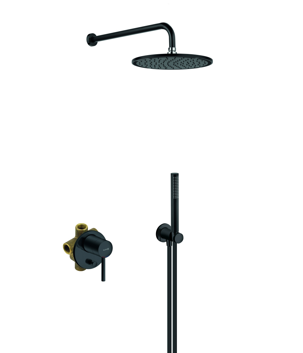 Фото Душевой комплект Kludi Bozz (387363976) черный матовый