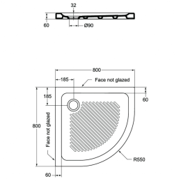 Душевой поддон 80X80 см Ideal Standard CONNECT T266701
