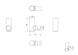 Фото Настенный держатель Wonzon&Woghand (WW-994219-CR) Хром