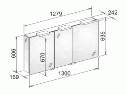 Фото Зеркальный шкаф Keuco Elegance 21605176302, алюминий