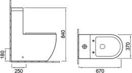 Унитаз напольный SantiLine (SL-5011)