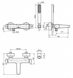 Фото Смеситель для ванны F3934CR FIMA Carlo Frattini Next