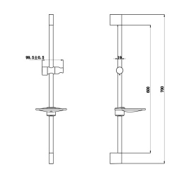 Bravat  D141C-1 Душевая штанга Bravat