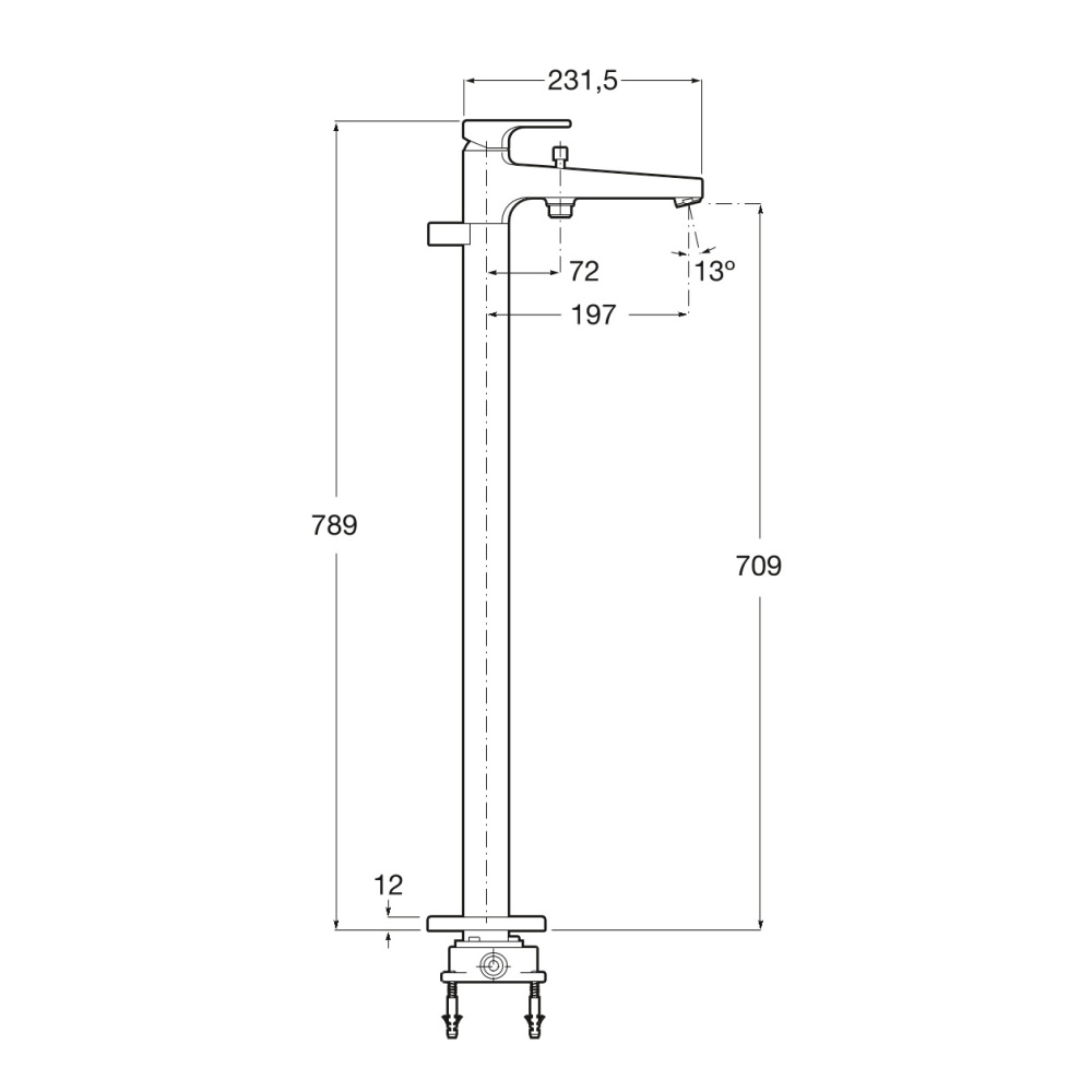 Смеситель для ванны Roca L90 (5A2701C00) хром