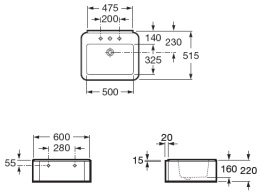 Раковина 60 см Roca Element (327570000) белый