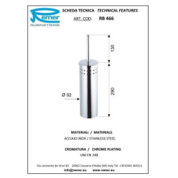 Remer Universal RB466CR Ёршик для унитаза напольный (хром)
