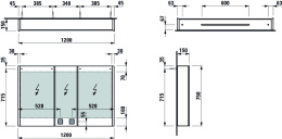 Фото Зеркальный шкаф Laufen Frame25 4.0880.4.900.145.1