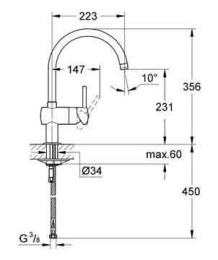 Смеситель для кухни Grohe Minta 32917000 стандартный