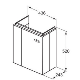 Подстолье под раковину C6747WG Ideal Standard Connect Space