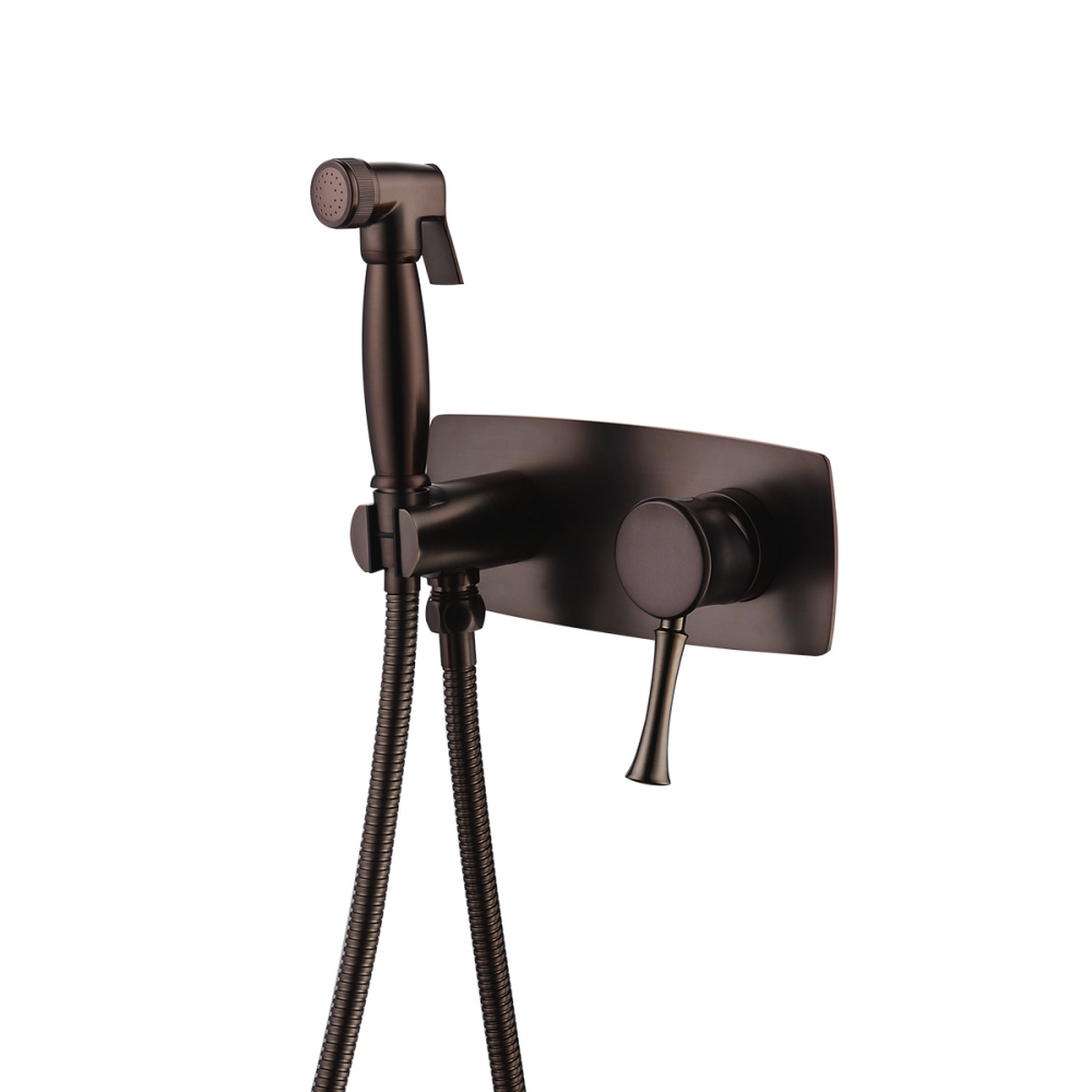 Фото Гигиенический душ со смесителем Lemark Peretto LM6319RB Черный кофе
