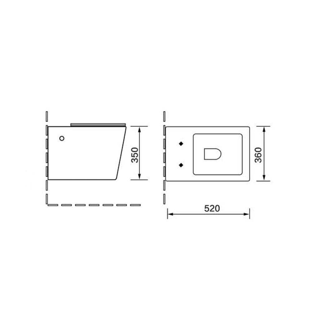Унитаз подвесной Vincea Q-Line (VT1-12MB) черный матовый