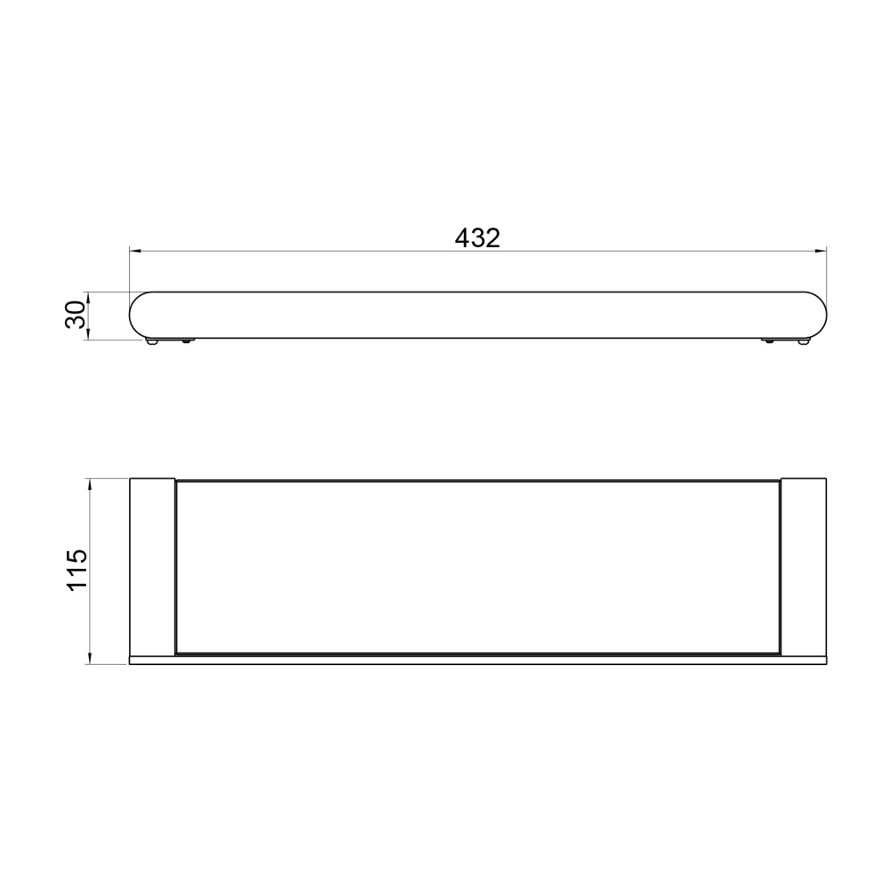 Фото Полка стеклянная Timo Saona 13072/20 золото шлифованное