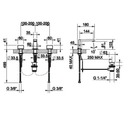 Смеситель для раковины Gessi Rettangolo (20401#031) хром