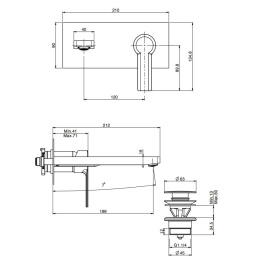 FIMA Carlo Frattini Mast F3141LX5CR Смеситель для раковины