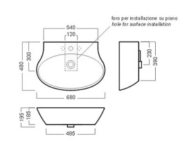 Фото Раковина для ванной Hatria Nido (YXEP01) белый