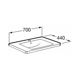 Фото Раковина 70 см Roca Gap (327471000) белый