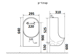 Фото Писсуар подвесной CeramaLux X541P