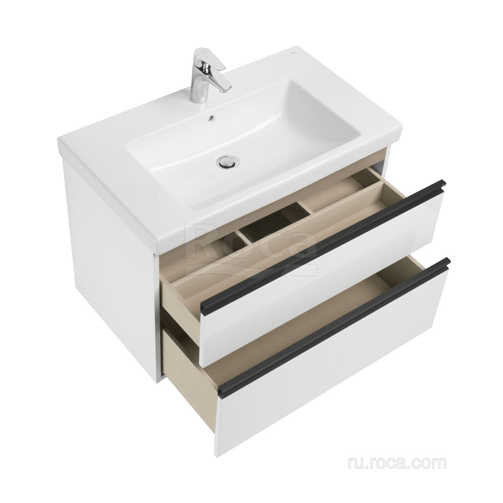 Фото Тумба под раковину Roca Domi (A857459806) белый глянцевый