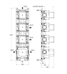 Cristina PD70300 Внутренний механизм смесителя