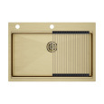 Мойка для кухни Paulmark Kroner (PM707551-BG+R405-BG) брашированное золото