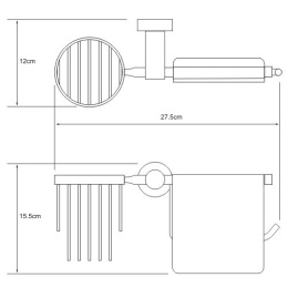 Держатель туалетной бумаги WasserKRAFT Donau K-9400 (K-9459) хром