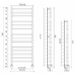 Полотенцесушитель Margaroli Sole 464-11 4644711CGN водяной, хром/золото