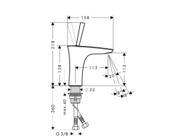 Фото Смеситель для раковины Hansgrohe PuraVida (15074400) хром, белый