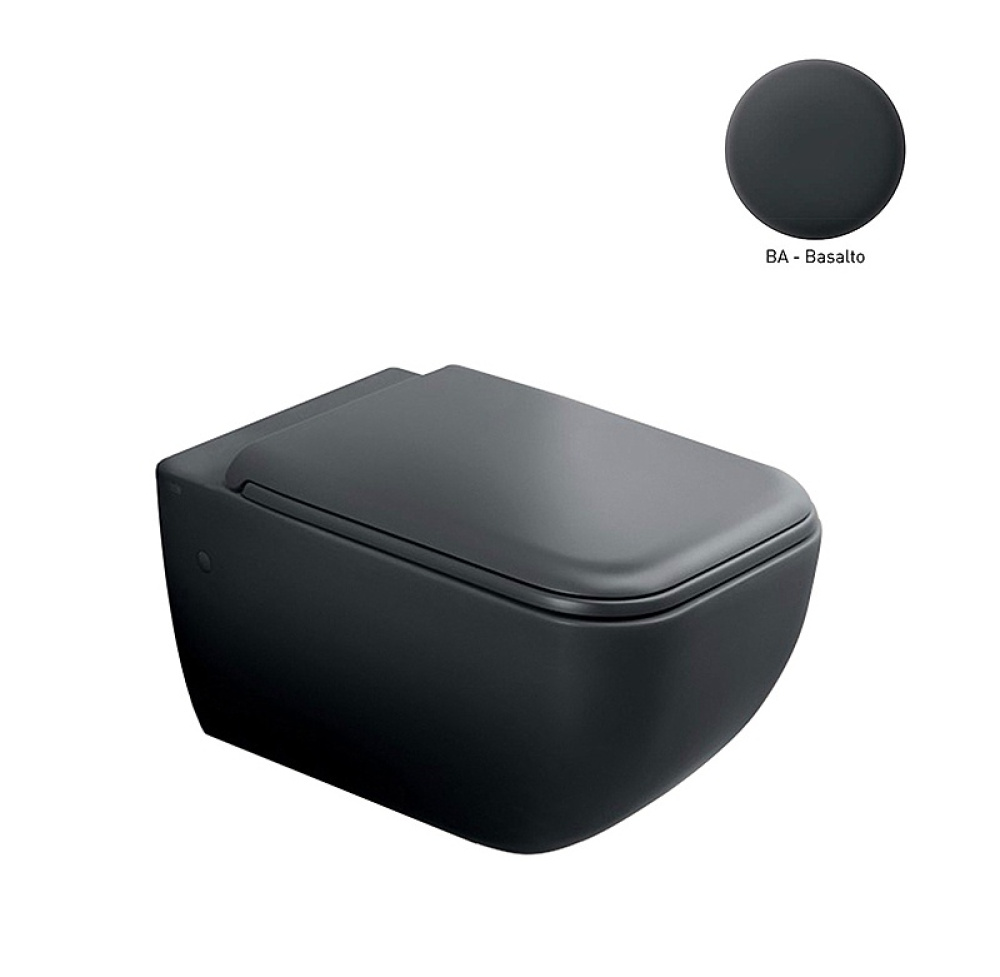 Подвесные унитазы Ceramica CIELO Shui Comfort SHCOVSK BA - Унитаз подвесной 55*37 см, Rimless безободковый (Basalto)