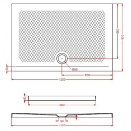Поддон ArtCeram Texture (PDR021 26 00) зеленый