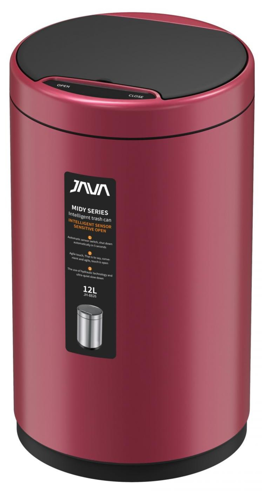 JAVA S-882-12R Сенсорное ведро 12 л