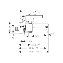 Комплект смесителей Hansgrohe Metris S (31460000/31060000) хром